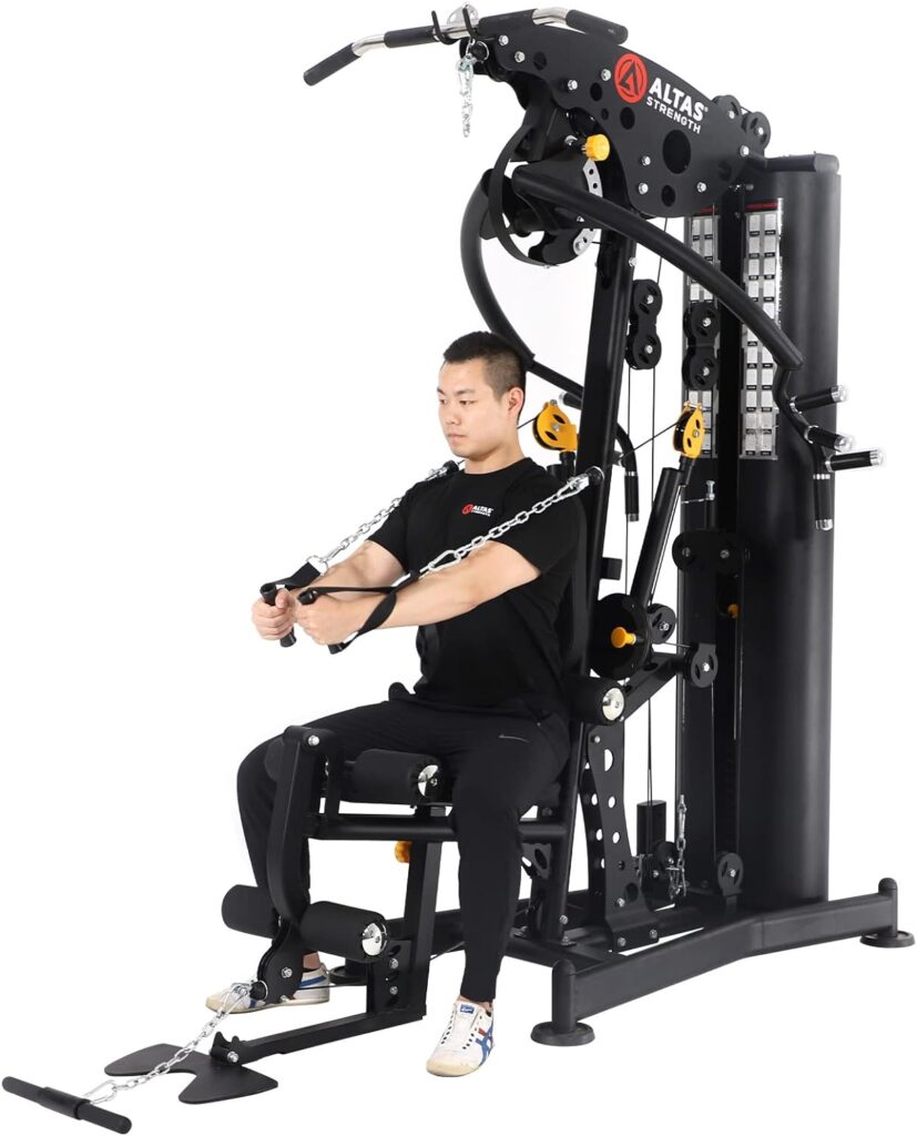 Altas Strength Multiple Function Home Gym Body Weight Training with Pulley Press Arm Butterfly Leg Developer Light Commercial Equipment 179