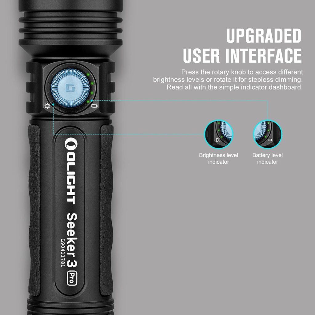 OLIGHT Seeker 3 Pro 4,200 Lumens Ultra-Bright LED Handheld Flashlight, Magnetic Rechargeable High Lumen Powerful Flashlights for Outdoor Searching, Camping，Hiking (Black)
