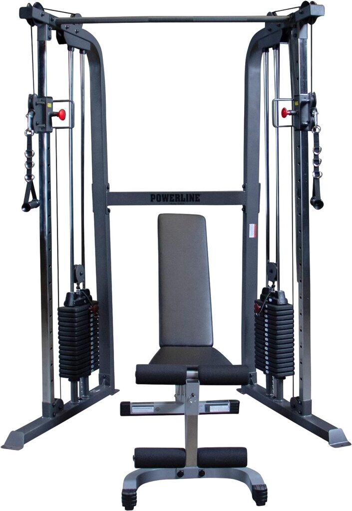 Powerline by Body-Solid PFT100 Functional Trainer Cable Machine, Dual 160 Lb. Weight Stacks